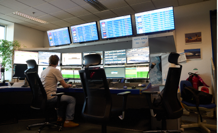 Information technology room in Athens International Airport