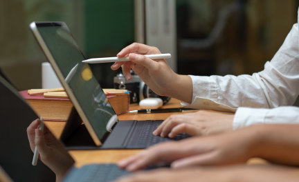 person using a laptop