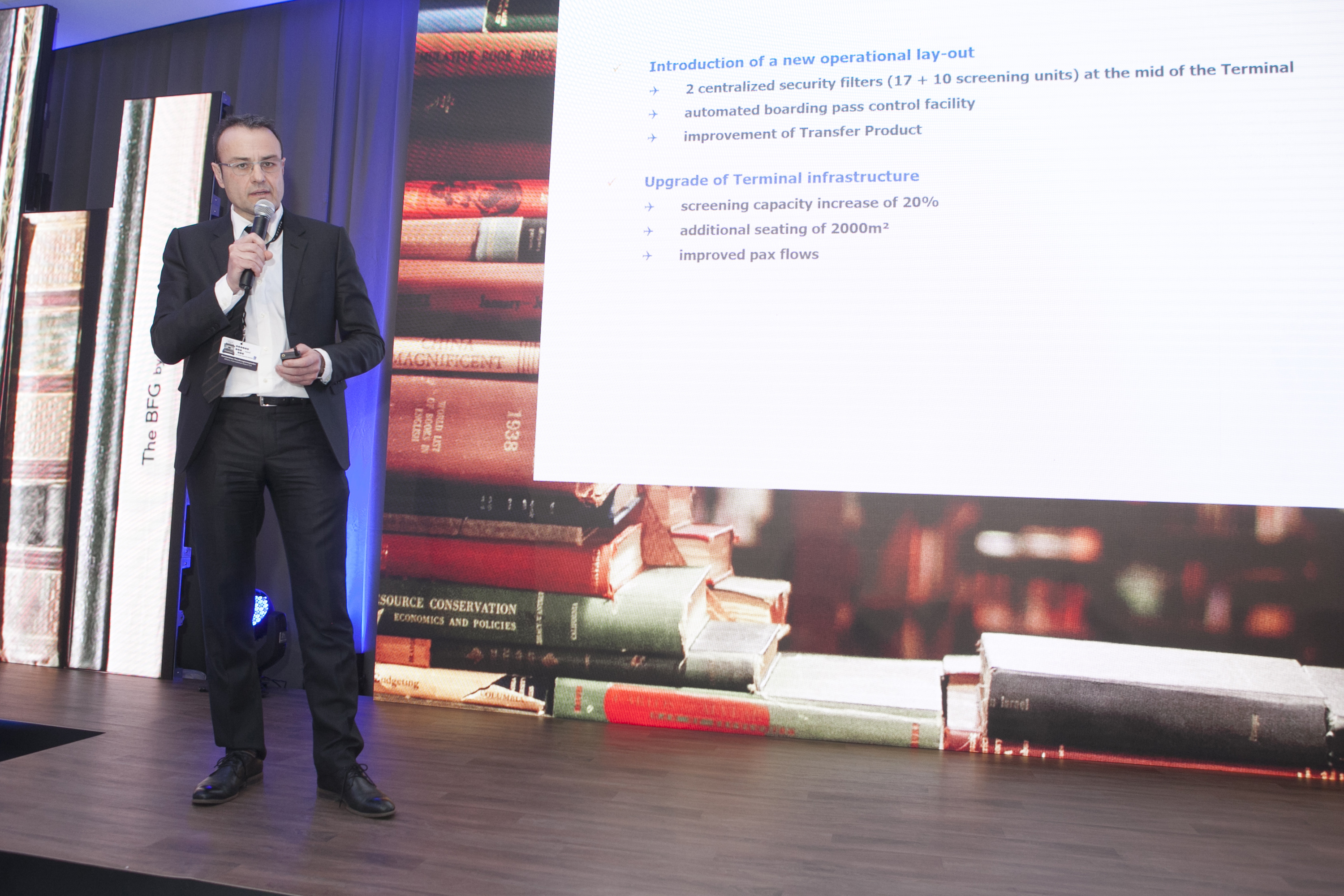 Male speaker giving presentation