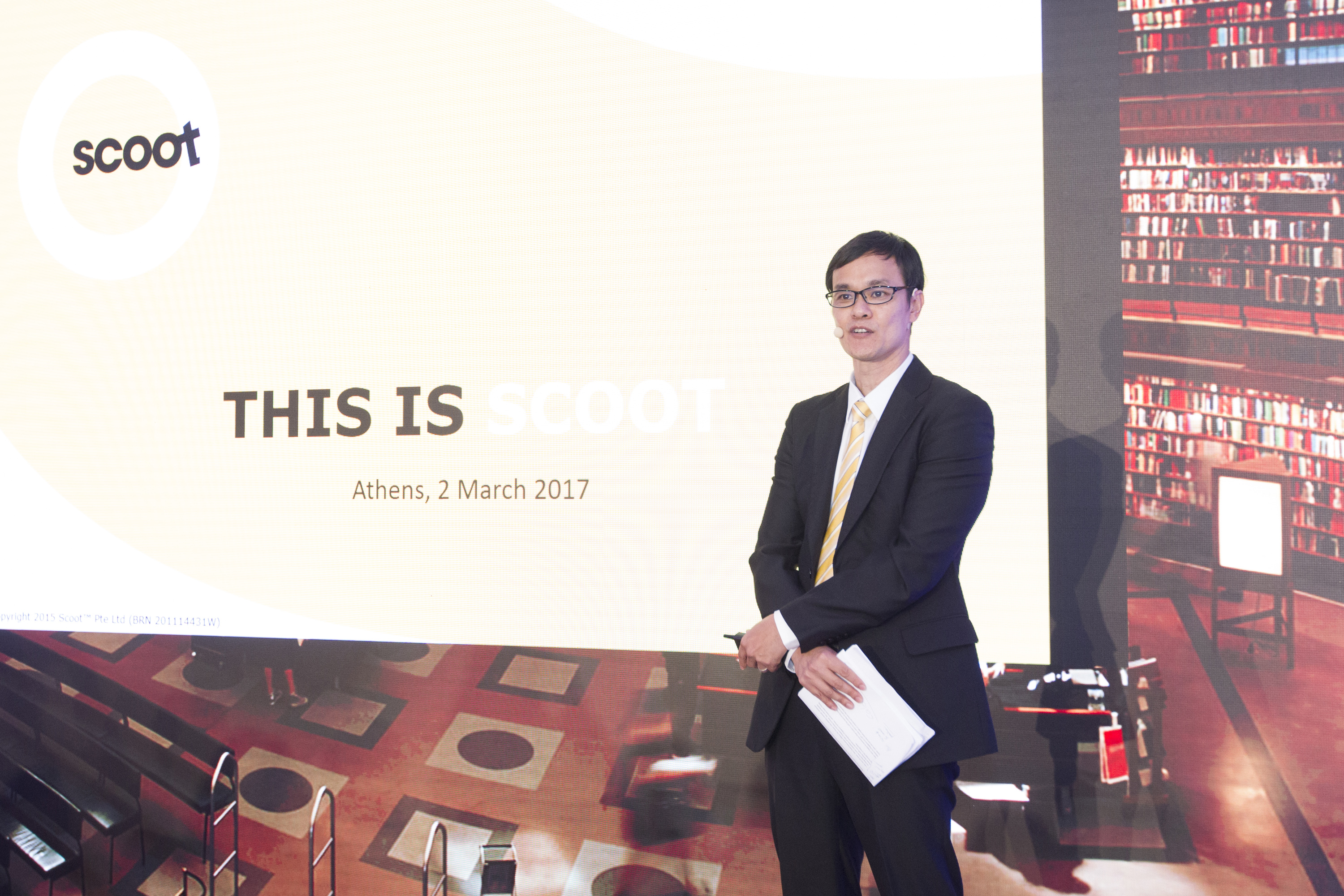 Male speaker giving presentation