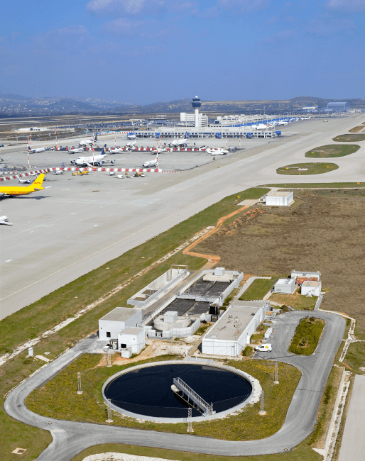 Aerial view of Athens International Airport