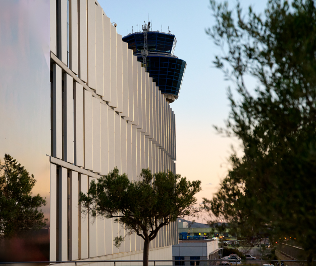 building at the athens international airport