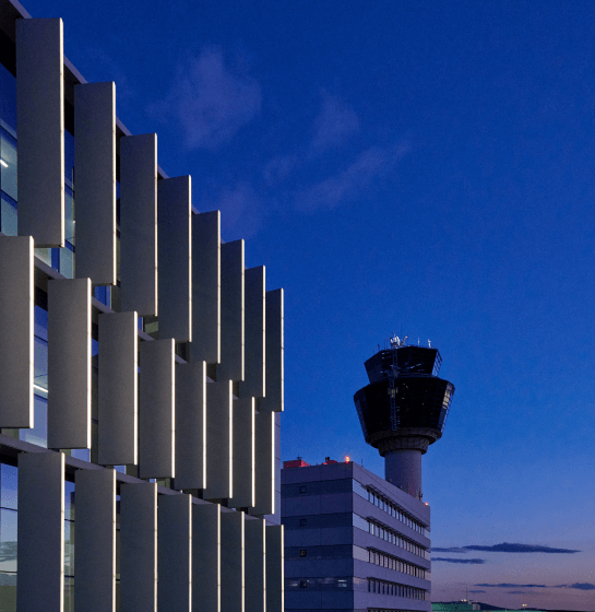 building at the athens international airport