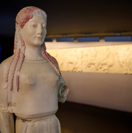 statue at acropolis museum