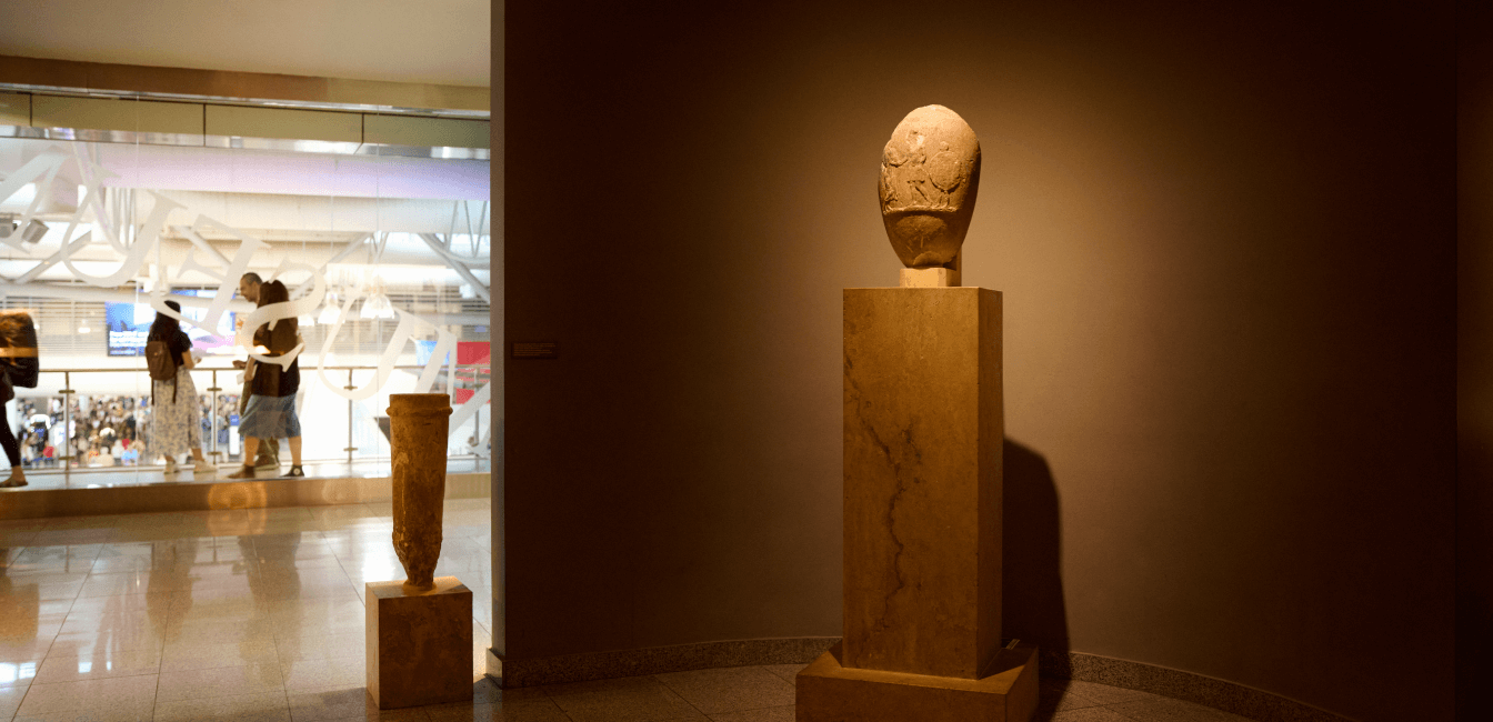 archaelogy objects exhibition athens international airport