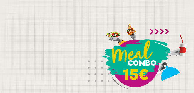 Graphic art for meal combo deals