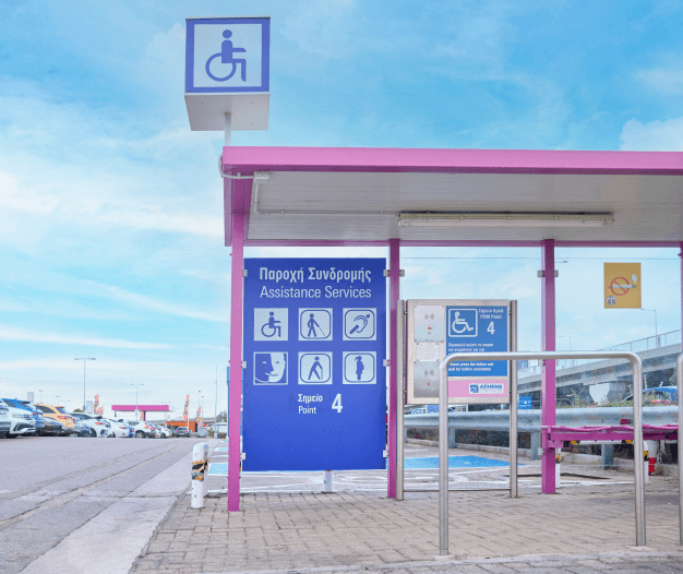 Disabled Persons signage athens international airport