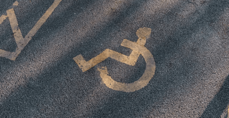 disabled persons parking space athens international airport