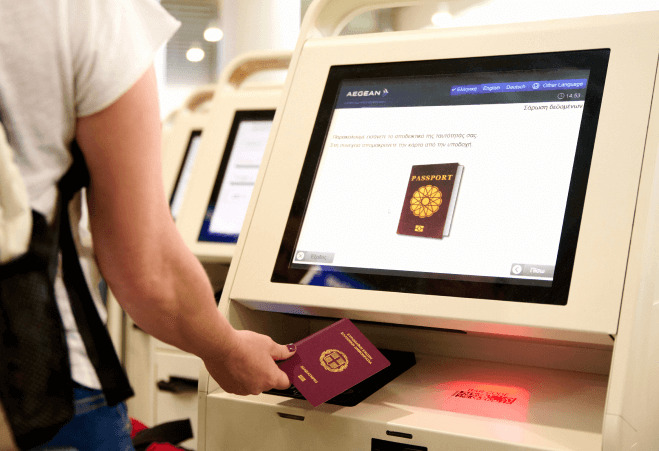 passenger checking in athens international airport