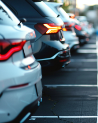 parked cars in a parking