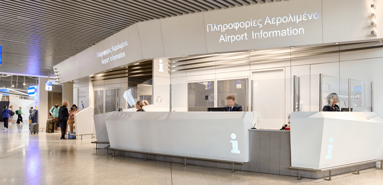 information desk at Athens International Airport