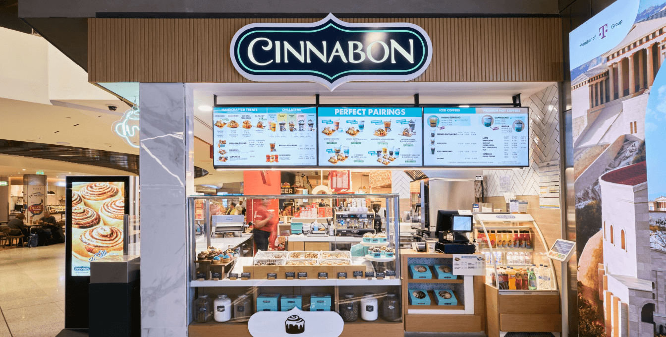 Κατάστημα cinnabon στο Διεθνές Αεροδρόμιο Αθηνών