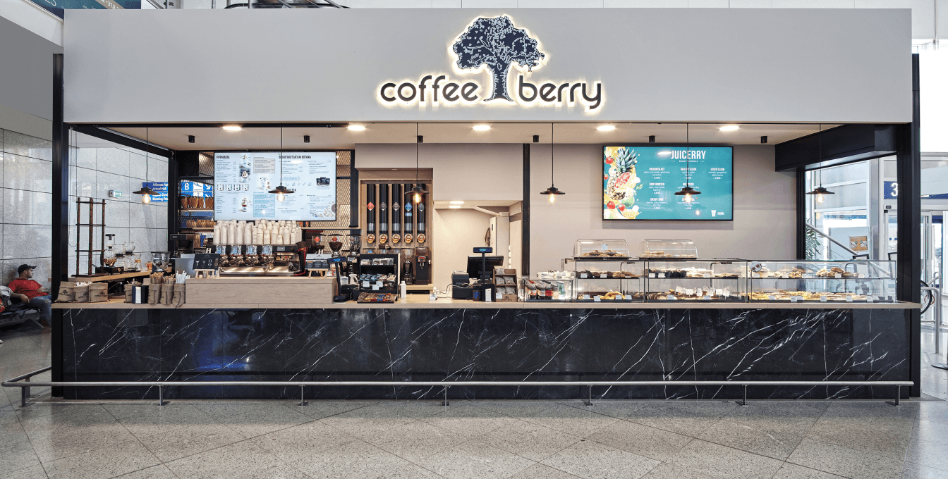 coffee berry store at Athens International Airport