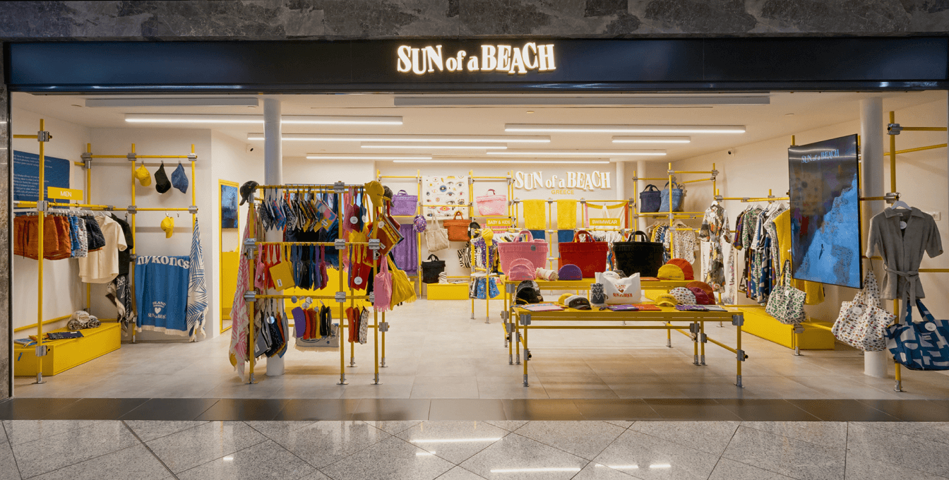 sun of a beach store at Athens International Airport