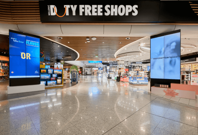 Duty-free shops at Athens International Airport